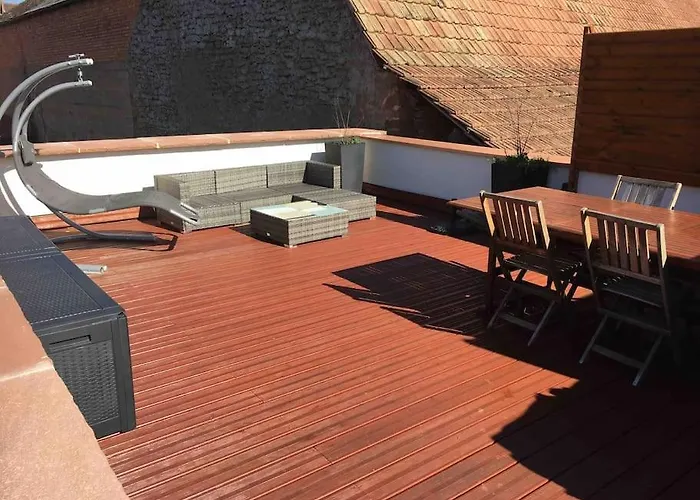 Daire Petite Dependance Alsacienne Avec Toit Terrasse Mietesheim